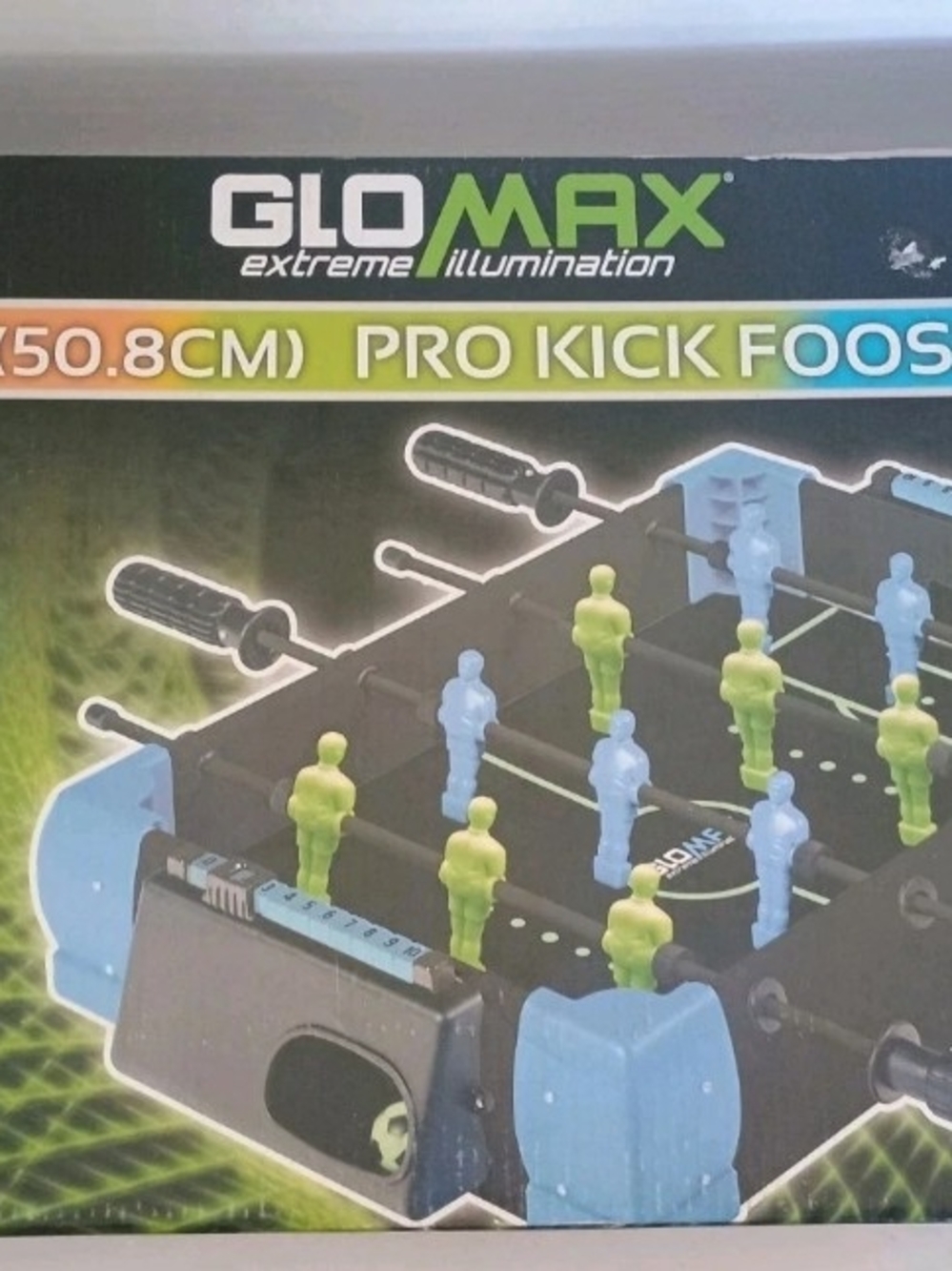 Franklin Sport Glo Max Tabletop Foosball Soccer Table Game Glows in Dark 20" NEW